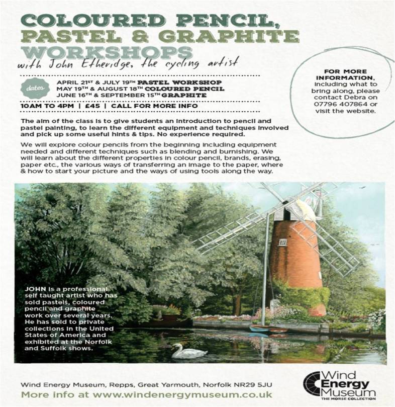 Pencils, Pastels Graphite rt workshop | Wind Energy Museum