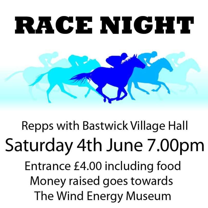 Fundraising Race Night | Wind Energy Museum | Norfolk