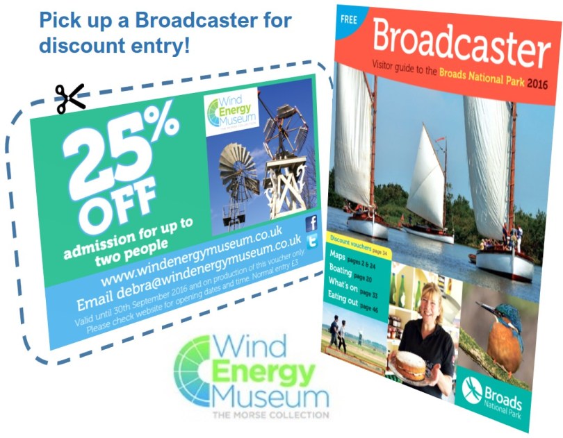 25% Off Wind Energy Museum Entry with voucher in the Broadcaster Newspaper | Norfolk