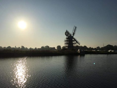 Thurne Mill in the sunset